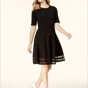 New Calvin Klein Illusion Fit and Flare Dress